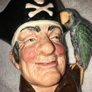 Vintage Royal Doulton Character Toby Jug Long John Silver Mug Pitcher 1951 Engla